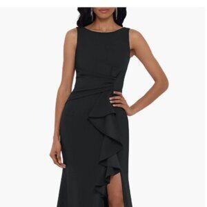 Betsy & Adam Ruffle Bow Trumpet Gown - Size 14